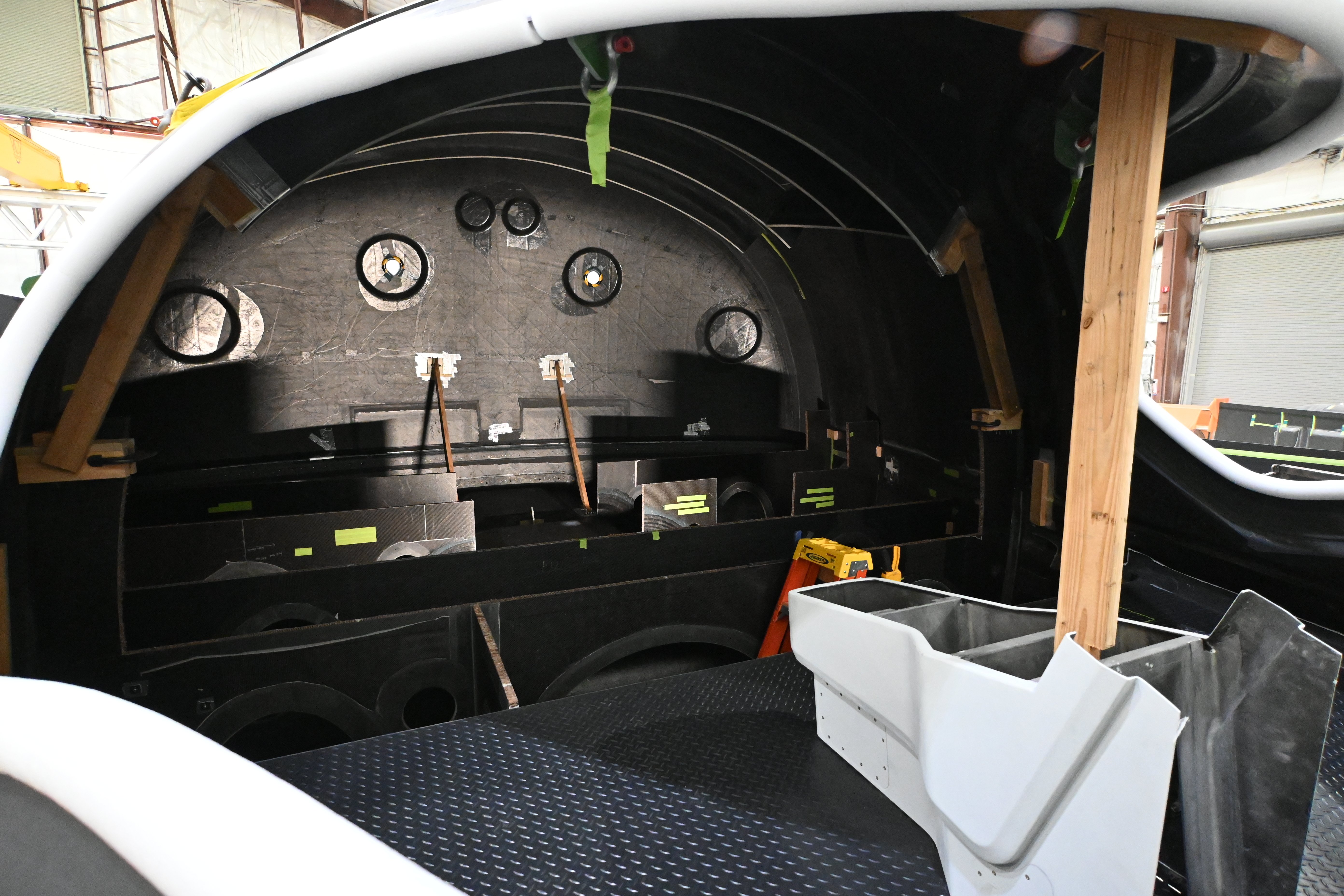 Looking into Jet1 cockpit rear bulkhead in view